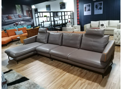 Ecksofa Eckcouch Sofa Polster Ecke Couch Leder Luxuriöse Wohnzimmer Eckgarnitur