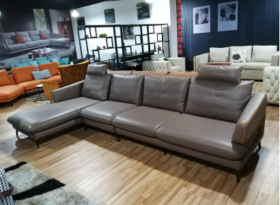 Ecksofa Eckcouch Sofa Polster Ecke Couch Leder Luxuriöse Wohnzimmer Eckgarnitur