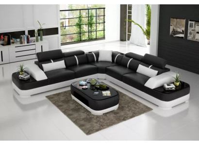Wohnzimmer Eckcouch Design Ecksofa Möbel Moderne Lederpolster Couch