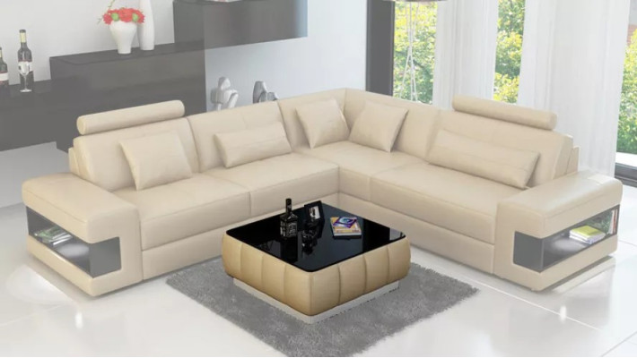 Design Ecksofa Deko Wohnzimmer Möbel Moderne Eckcouch Lederpolster Couch