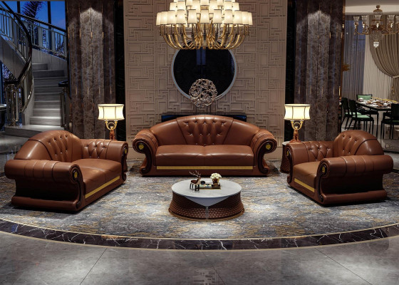 Chesterfield Sofagarnitur Polster Couch sitz Garnituren 2tlg. Set 3+2 Sitzer Neu