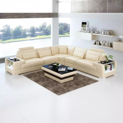 Moderne Eckcouch Design Ecksofa Wohnzimmer Möbel Lederpolster Couch