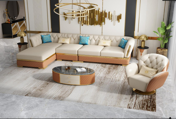 Sofa Garnitur Eckgarnitur Ledersofa Ecksofa Polster Polster Couch Wohnlandschaft