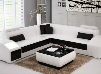 Design Ecksofa Wohnzimmer Eckcouch Lederpolster Couch Sofa L Form