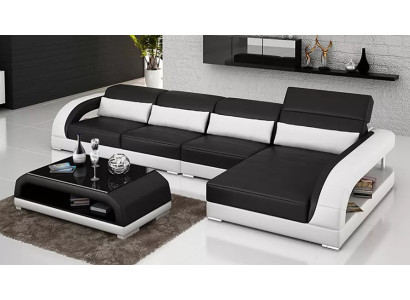 Design Eckcouch Ecksofa Wohnzimmer Moderne Lederpolster Couch Sofa