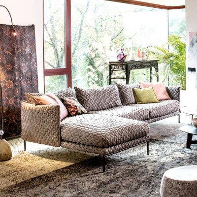 Ecksofa L-Form Couch Wohnlandschaft Garnitur Design Modern Sofa Stoff Textil Neu