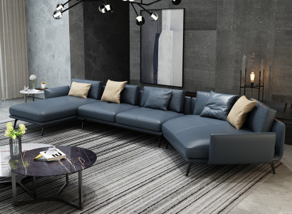 Italienische Möbel Wohnzimmer Ecksofa Couch Polster Luxus Sofa Eckgarnitur