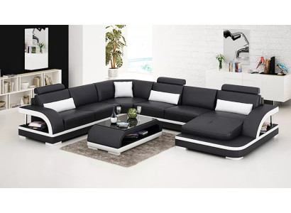 Design Ecksofa Wohnzimmer Deko Möbel Moderne Eckcouch Lederpolster Couch