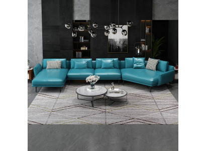 Sofa U-Form Ledeh Wohnlandschaft Garnitur Design Moderrsofa Coucn Sofas Turkis