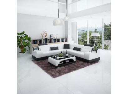 Design Ecksofa Wohnzimmer Moderne Eckcouch Lederpolster Couch Sofa