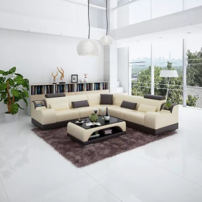 Design Ecksofa Wohnzimmer Moderne Eckcouch Lederpolster Couch Sofa
