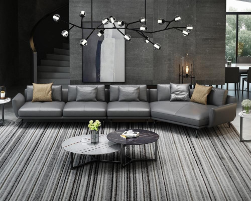 Lederpolster Design Ecksofa Couch Sofa L Form Wohnlandschaft Wohnzimmer