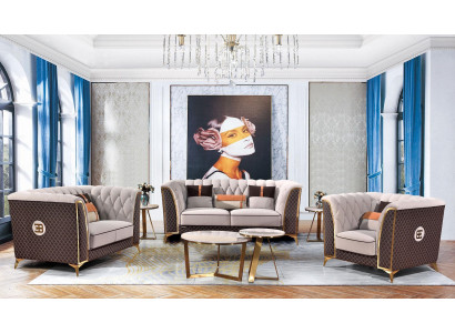 Exklusive Polster Möbel 32 Sitzer Couch Garnitur 2tlg. Designer Wohnlandschaft