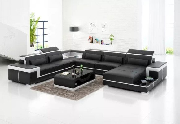 Ecksofa Design Moderne Wohnzimmer Möbel Eckcouch Lederpolster Couch