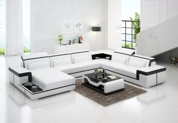 Ecksofa Design Moderne Wohnzimmer Möbel Eckcouch Lederpolster Couch