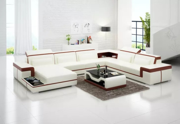 Ecksofa Design Moderne Wohnzimmer Möbel Eckcouch Lederpolster Couch