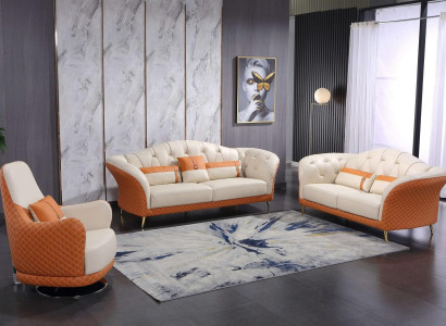 Exklusive Polster Designer Möbel 32 Sitzer Couch Garnitur 2tlg. Wohnlandschaft