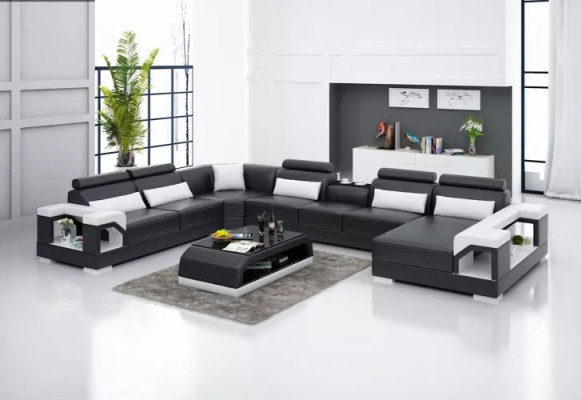 Eckgarnitur Ecksofa Polster Eckcouch Couch Moderne Wohnzimmer Sofa
