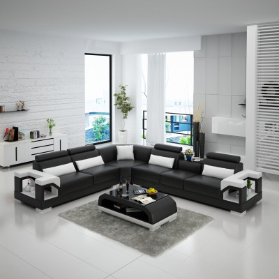 Ledersofa Sofa Couch Polster Wohnlandschaft Designer Ledersofa L Form Garnitur