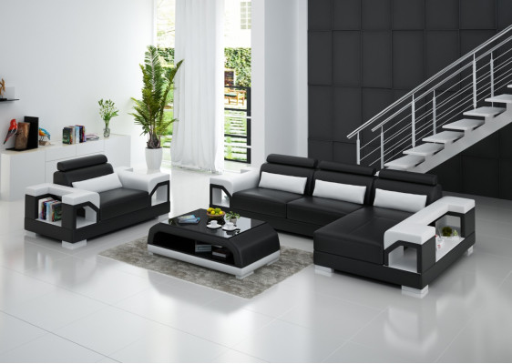 Wohnlandschaft Ecksofa L Form Sessel Set Garnitur Modern Sofa Leder Couch Neu