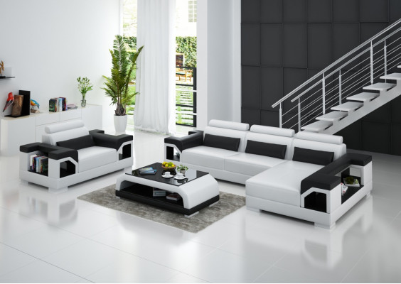 Wohnlandschaft Ecksofa L Form Sessel Set Garnitur Modern Sofa Leder Couch Neu