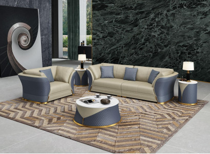 Sofagarnitur 4+1 Sitzer Couch Polster Garnitur Möbel Italienische Design Sofa