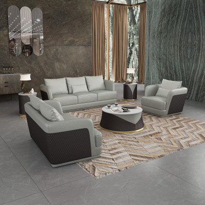 Ledersofa Couch Wohnlandschaft 3 2 1 Sitzer Garnitur Design Modern Sofa Couchen
