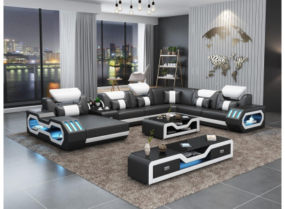 Wohnlandschaft U Form Ecksofa Couchtisch Sideboard Design Wohnlandschaft Big Neu