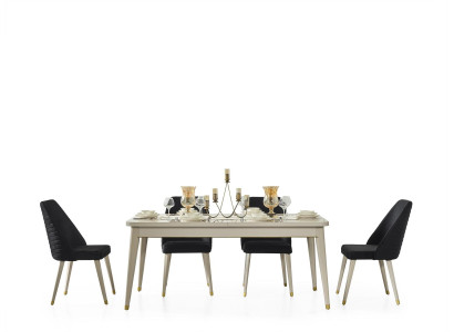 Esstisch Tisch Esszimmer Wohnzimmer Tische Holz Design Weiß Konferenztisch Neu