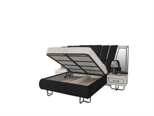 Schlafzimmer Möbel Bett Nachttische Kleiderschrank Schrank Betten 4tlg