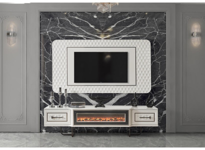 Kamin Sideboard Fernseher Ständer rtv Kommode 2tlg. Wohnwand tv board wand