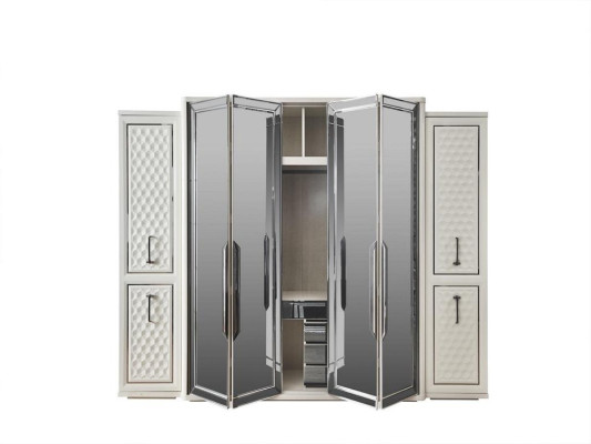 Kleiderschrank Schrank Luxus Holz Schränke Design Möbel Schlafzimmer Weiß Neu