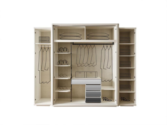 Kleiderschrank Schrank Luxus Holz Schränke Design Möbel Schlafzimmer Weiß Neu