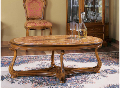 Ovaler Couchtisch Holz Tische Beistelltisch Wohnzimmer Italienische Möbel Tisch