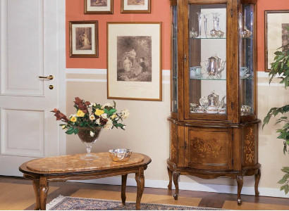 Vitrine Anrichte Schränke Design Italienische Möbel Schrank Luxus Barock Holz
