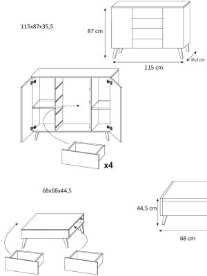 Hochglanz Wohnwand Schrankwand Wohnzimmer Deko Schrank Vitrine Sideboard