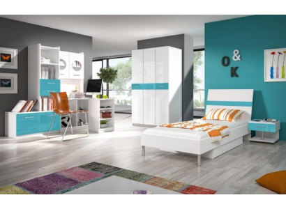 Kinderzimmer Turkis Modern Schrank Kommode Holz Tisch Schlafzimmer Jugend 5tlg