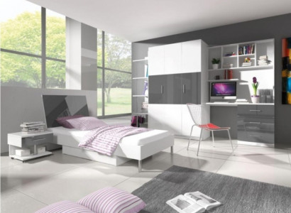 Schlafzimmer Modern Schrank Bett Nachttisch Tisch 5tlg. Jugend Kinder