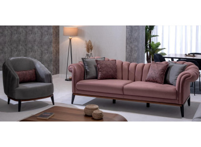 Designer Couchen Sofas Garnitur Sofa 3 Sitzer + 1 Sitzer Sofagarnitur Polster