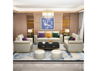 Luxus Mega Klasse 3+2 Sitzer Echte Handarbeit Couchen Polstersofas