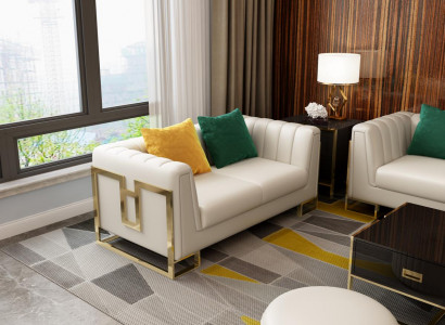 Design Zweisitzer Sofas Couch Polster Moderne Couchen Deko Sofa 2 Sitzer