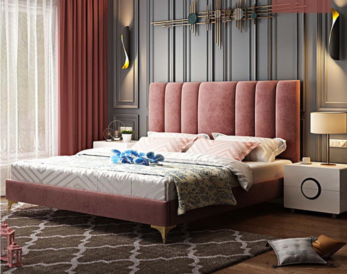 Luxus Schlafzimmer Möbel Komplett 3tlg. Set Bett 2x Nachttische Modernes