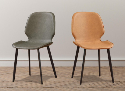 Sessel Stuhl 1x Esszimmer Lounge Sitz Polsterstuhl Deko Kunstleder Fernseh