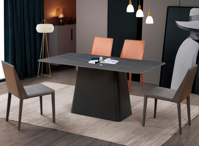 Moderner Esstisch Holztisch Holz Design Tische Edelstahl Tisch Esszimmer 180x90