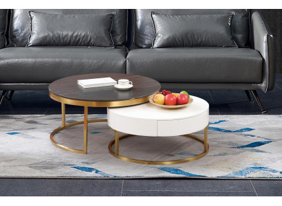 Set 2x Couchtisch Kaffeetisch Beistelltisch Deko Designer Wohnzimmertisch