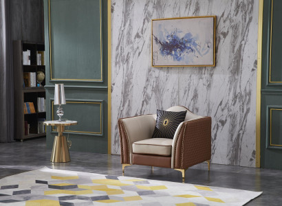 Sessel Club Lounge Designer Lehn Stuhl Polster Sofa 1-er Fernseh Neu