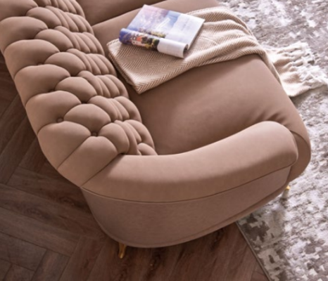 Chesterfield Design Sofa Couch Polster Sitz Garnitur 3+2+1 Leder Luxus