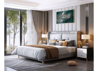 Luxus Schlafzimmer Bett Polster Design Doppel Hotel Ehe Luxus Betten