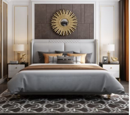 Luxus Schlafzimmer Bett Polster Design Doppel Hotel Ehe Luxus Betten