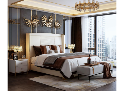 Luxus Schlafzimmer Bett Polster Design Deko Luxus Doppel Hotel Ehe Betten